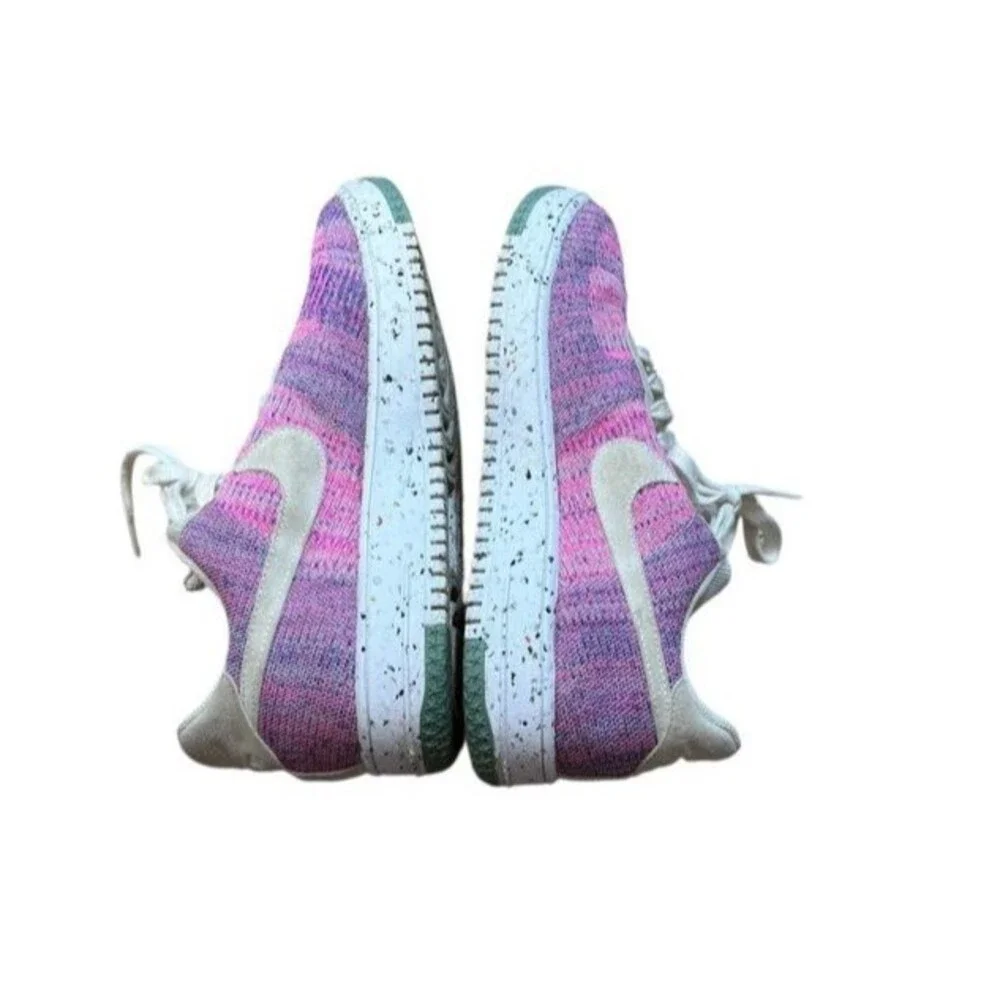 Nike Air Force 1 Crater Flyknit Womens Size 11 Fuchsia Glow DC7273-500 Sneakers - Picture 4 of 10